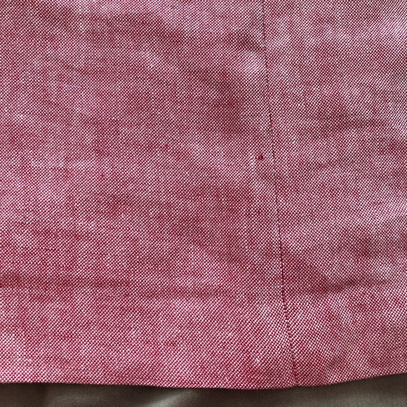 Ann Taylor LOFT linen/rayon red and white EUC - Picture 6 of 8